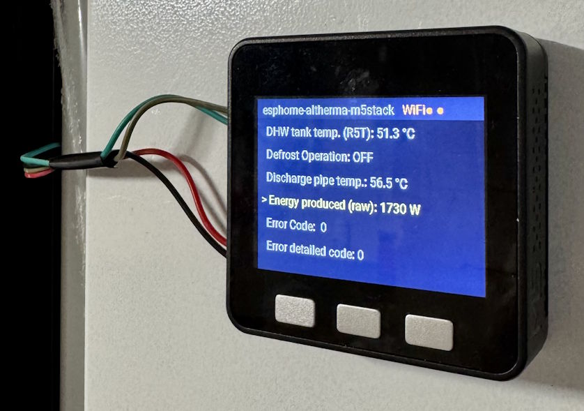 m5stack Basic running ESPHome Altherma